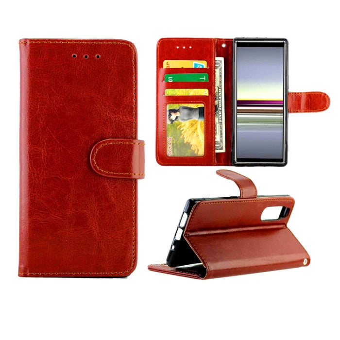 Estuche protector con tapa horizontal de cuero con textura de caballo loco con soporte y ranuras para tarjetas y billetera y marco de fotos, For Xiaomi Redmi K30, For Nokia 7.2, For Samsung Galaxy A71, For OPPO A9 (2020), For Samsung Galaxy Note 10 Lit...