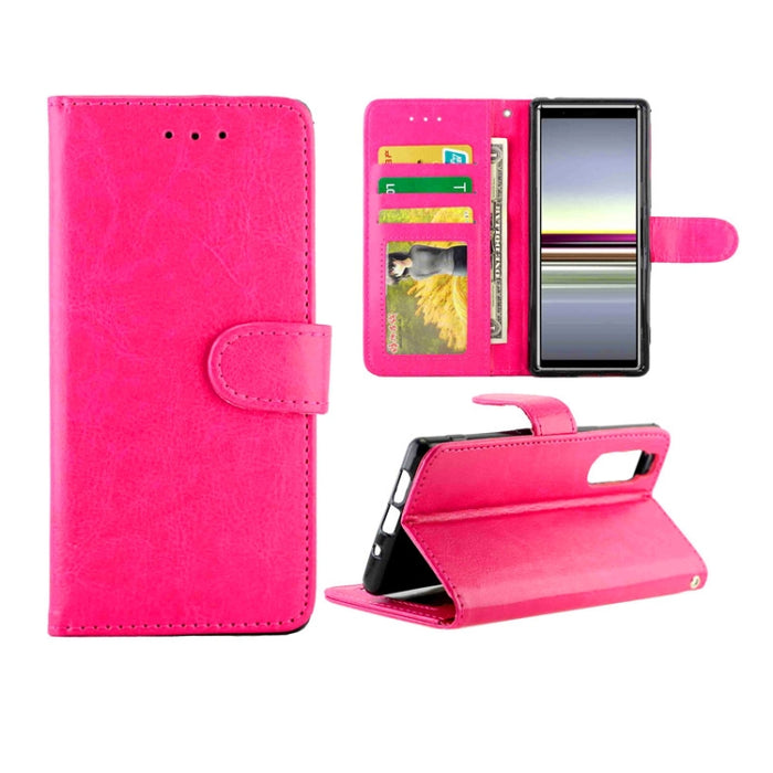 Estuche protector con tapa horizontal de cuero con textura de caballo loco con soporte y ranuras para tarjetas y billetera y marco de fotos, For Xiaomi Redmi K30, For Nokia 7.2, For Samsung Galaxy A71, For OPPO A9 (2020), For Samsung Galaxy Note 10 Lit...