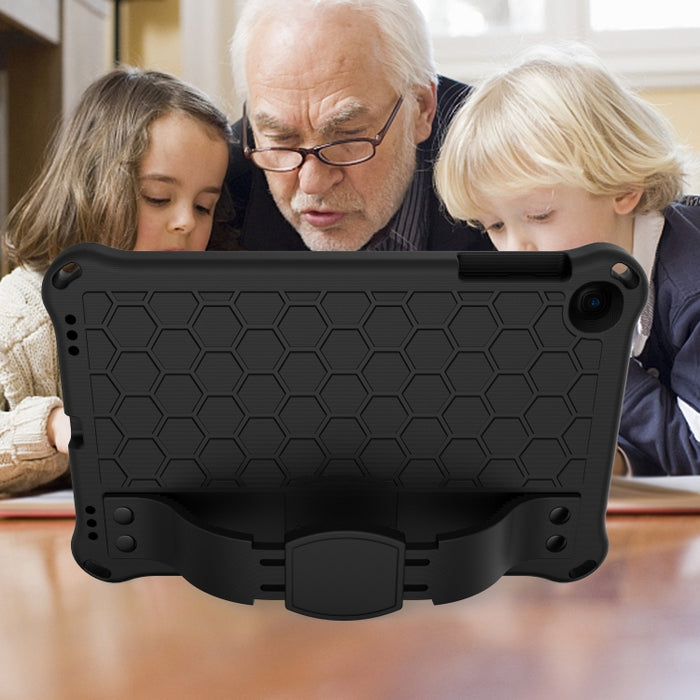 Diseño de nido de abeja EVA + PC Cáscara protectora plana anticaída de cuatro esquinas con correas, For iPad mini 5 / 4 / 3 / 2 /1