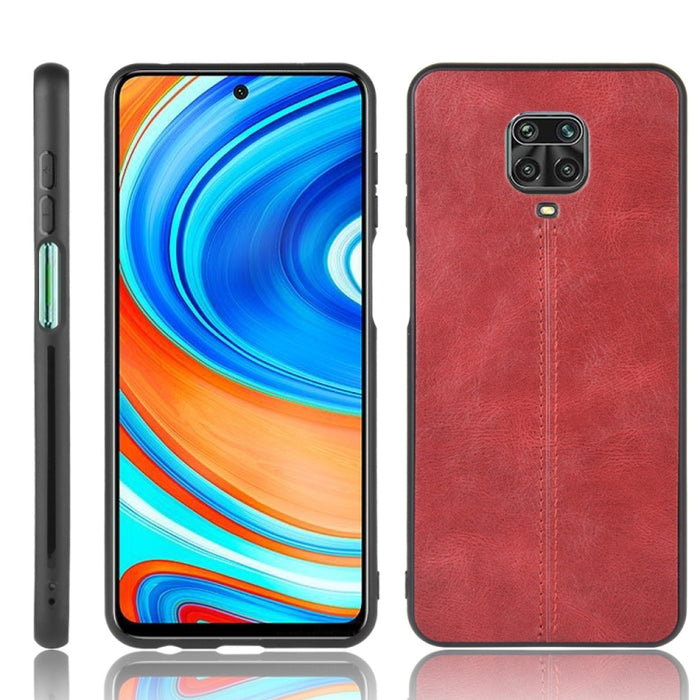 Para Xiaomi Redmi Note 9 Pro / Note 9s / Note 9 Pro Max Patrón de vaca de costura a prueba de golpes Piel PC + PU + TPU Funda, For Redmi Note 9 Pro