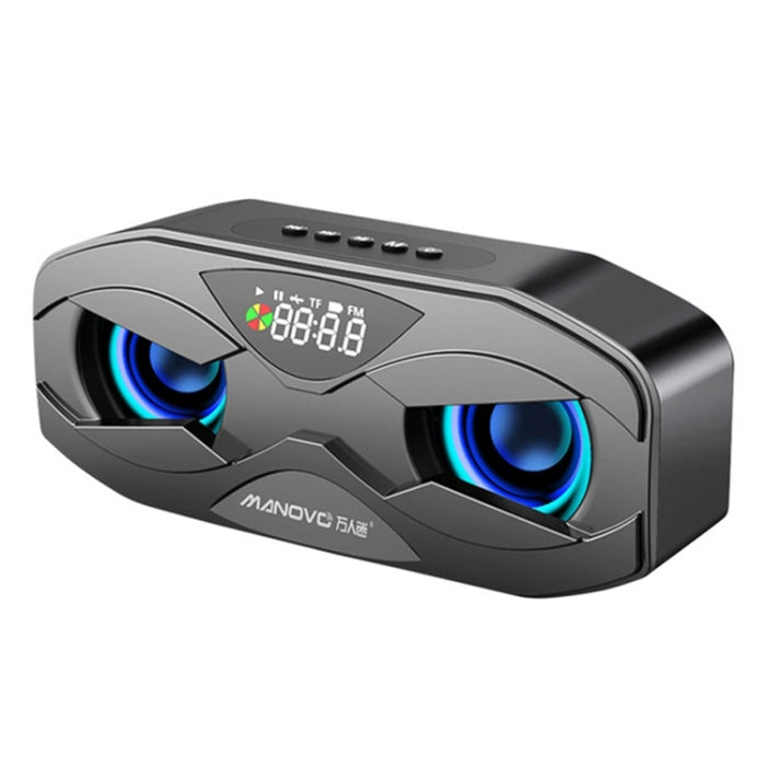 M5 Cool Owl Design Altavoz Bluetooth LED Flash Altavoz inalámbrico Radio FM Reloj despertador Tarjeta TF