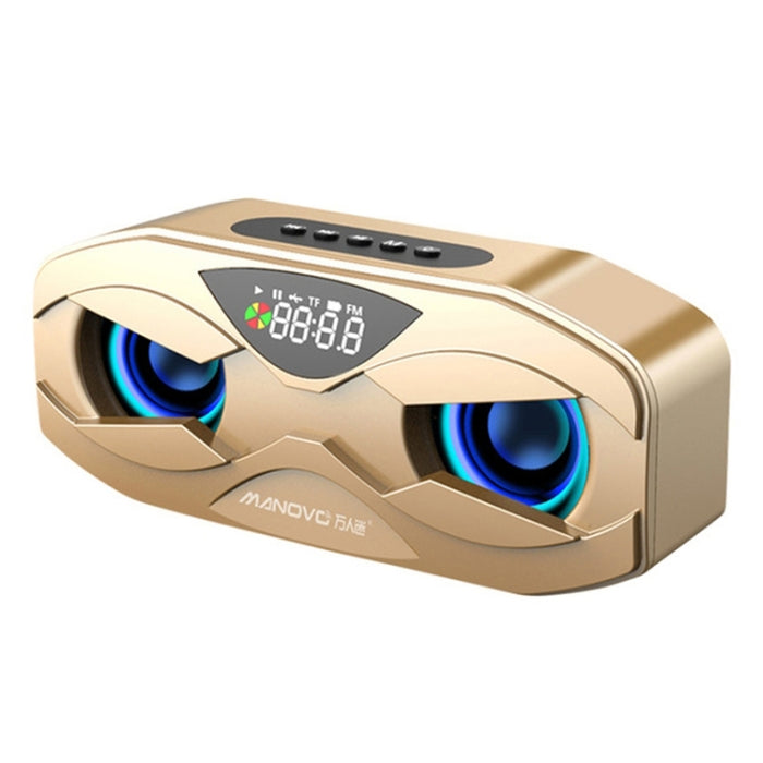 M5 Cool Owl Design Altavoz Bluetooth LED Flash Altavoz inalámbrico Radio FM Reloj despertador Tarjeta TF