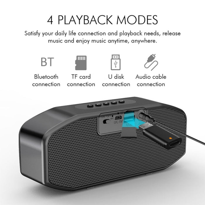M5 Cool Owl Design Altavoz Bluetooth LED Flash Altavoz inalámbrico Radio FM Reloj despertador Tarjeta TF
