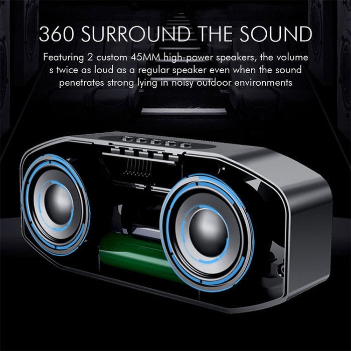 M5 Cool Owl Design Altavoz Bluetooth LED Flash Altavoz inalámbrico Radio FM Reloj despertador Tarjeta TF