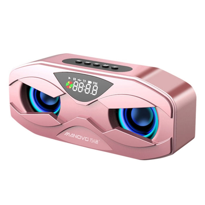 M5 Cool Owl Design Altavoz Bluetooth LED Flash Altavoz inalámbrico Radio FM Reloj despertador Tarjeta TF