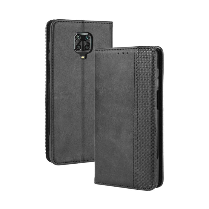 Para Xiaomi Redmi Note 9 Pro / Note 9s / Note 9 Pro Max Hebilla magnética Retro Crazy Horse Texture Funda de cuero con tapa horizontal con soporte, ranuras para tarjetas y marco de fotos, For Xiaomi Redmi Note 9 Pro