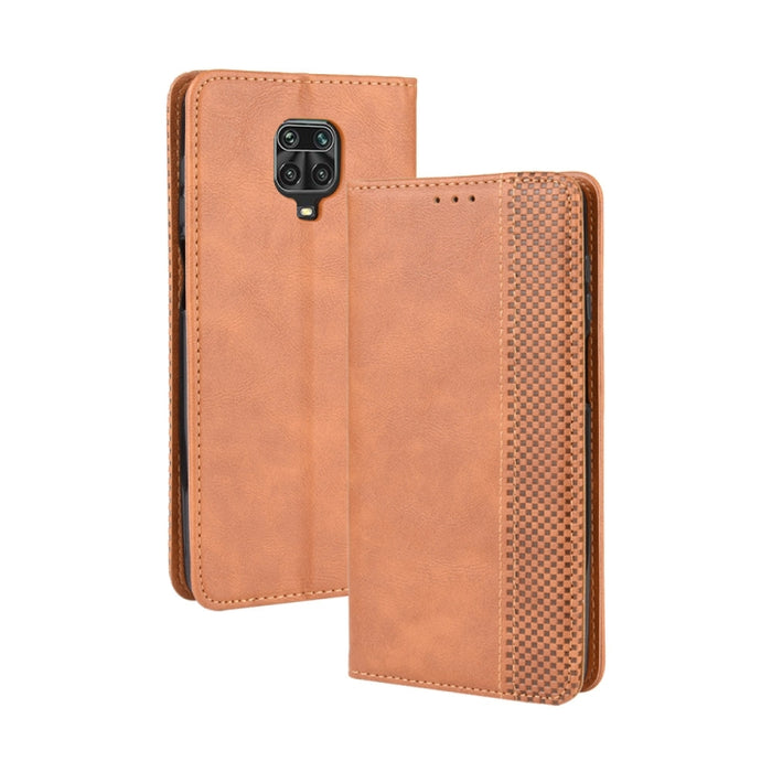Para Xiaomi Redmi Note 9 Pro / Note 9s / Note 9 Pro Max Hebilla magnética Retro Crazy Horse Texture Funda de cuero con tapa horizontal con soporte, ranuras para tarjetas y marco de fotos, For Xiaomi Redmi Note 9 Pro