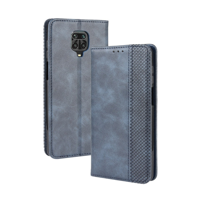 Para Xiaomi Redmi Note 9 Pro / Note 9s / Note 9 Pro Max Hebilla magnética Retro Crazy Horse Texture Funda de cuero con tapa horizontal con soporte, ranuras para tarjetas y marco de fotos, For Xiaomi Redmi Note 9 Pro