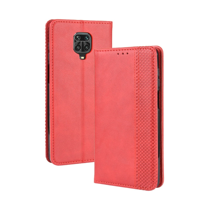 Para Xiaomi Redmi Note 9 Pro / Note 9s / Note 9 Pro Max Hebilla magnética Retro Crazy Horse Texture Funda de cuero con tapa horizontal con soporte, ranuras para tarjetas y marco de fotos, For Xiaomi Redmi Note 9 Pro