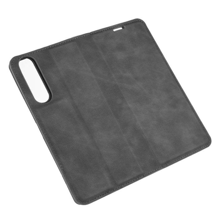 Para Xiaomi Redmi K30 Pro Estuche de cuero con succión magnética de negocios de piel retro con soporte, ranuras para tarjetas y billetera, For Redmi K30 Pro