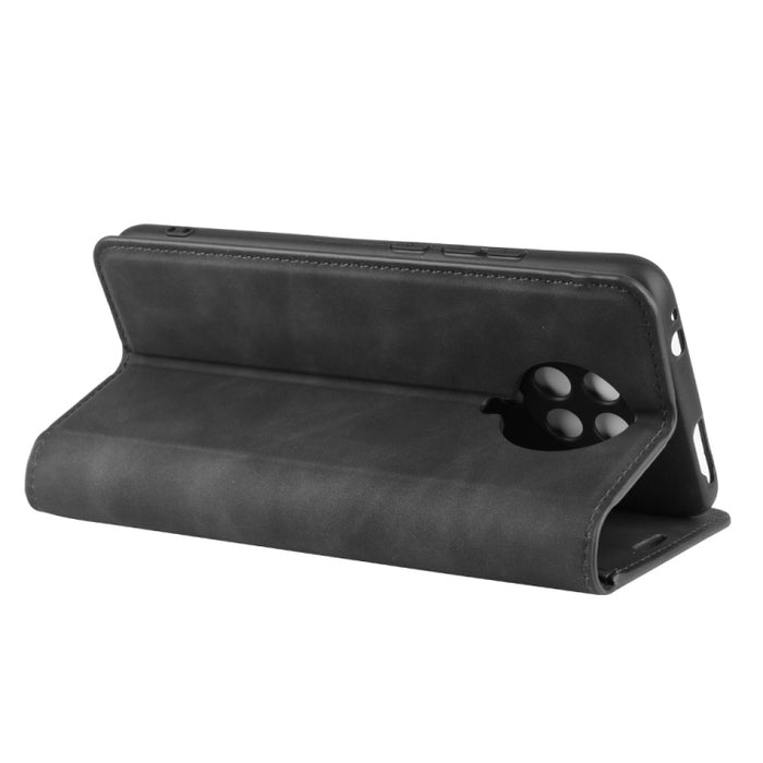 Para Xiaomi Redmi K30 Pro Estuche de cuero con succión magnética de negocios de piel retro con soporte, ranuras para tarjetas y billetera, For Redmi K30 Pro