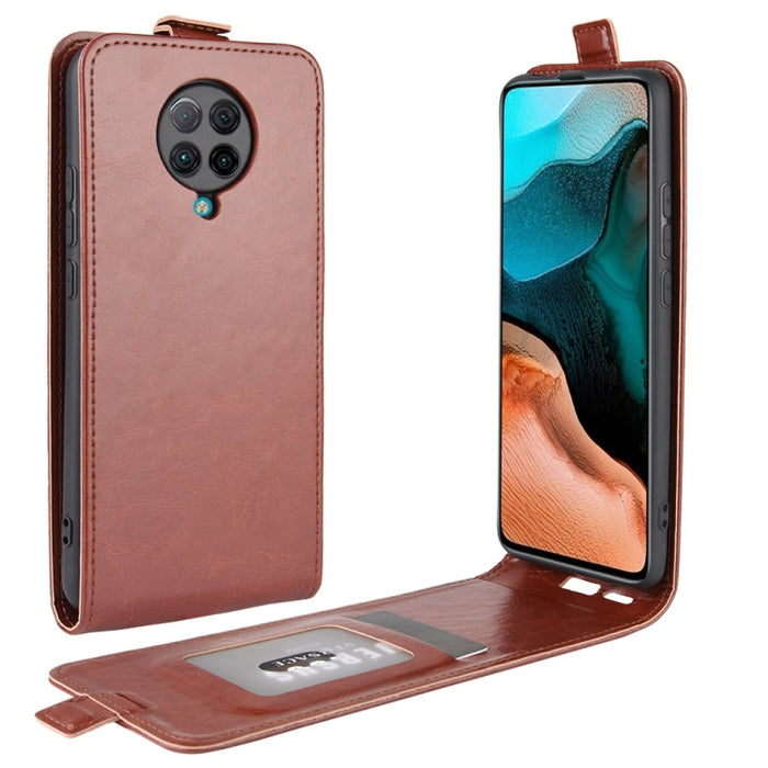 Para Xiaomi Redmi K30 Pro R64 Funda protectora de cuero con tapa vertical individual con textura con ranuras para tarjetas y marco de fotos, For Redmi K30 Pro