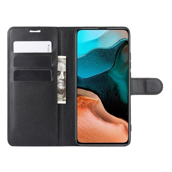 Para Xiaomi Redmi K30 Pro Litchi Texture Funda protectora con tapa horizontal con soporte y ranuras para tarjetas y billetera, For Redmi K30 Pro
