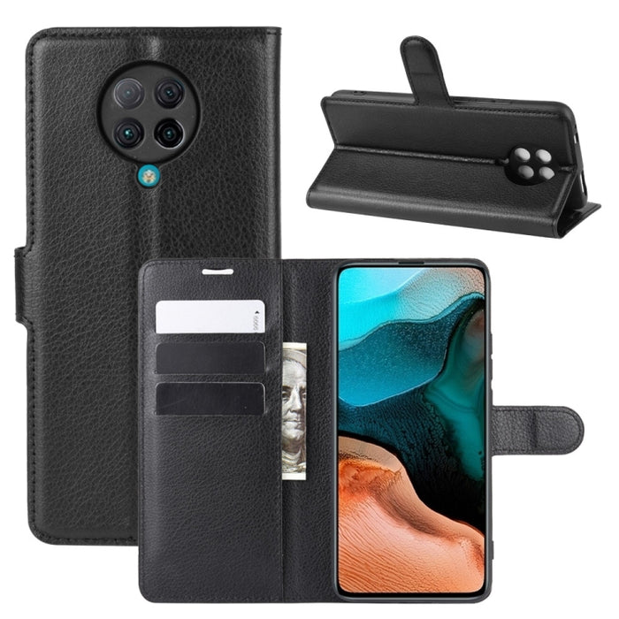 Para Xiaomi Redmi K30 Pro Litchi Texture Funda protectora con tapa horizontal con soporte y ranuras para tarjetas y billetera, For Redmi K30 Pro