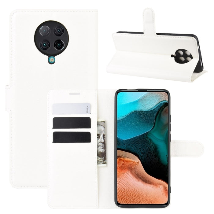 Para Xiaomi Redmi K30 Pro Litchi Texture Funda protectora con tapa horizontal con soporte y ranuras para tarjetas y billetera, For Redmi K30 Pro