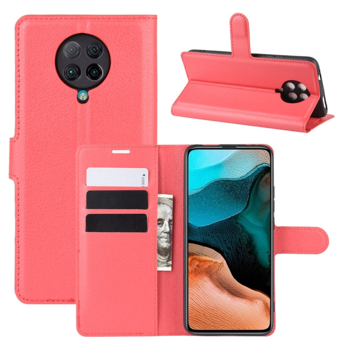Para Xiaomi Redmi K30 Pro Litchi Texture Funda protectora con tapa horizontal con soporte y ranuras para tarjetas y billetera, For Redmi K30 Pro