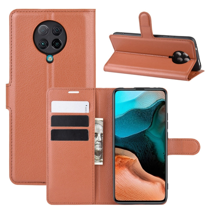 Para Xiaomi Redmi K30 Pro Litchi Texture Funda protectora con tapa horizontal con soporte y ranuras para tarjetas y billetera, For Redmi K30 Pro