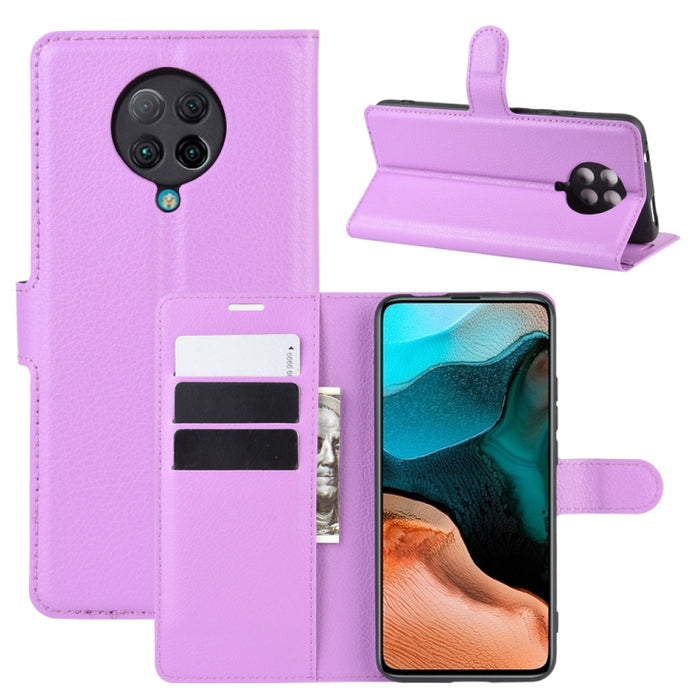 Para Xiaomi Redmi K30 Pro Litchi Texture Funda protectora con tapa horizontal con soporte y ranuras para tarjetas y billetera, For Redmi K30 Pro