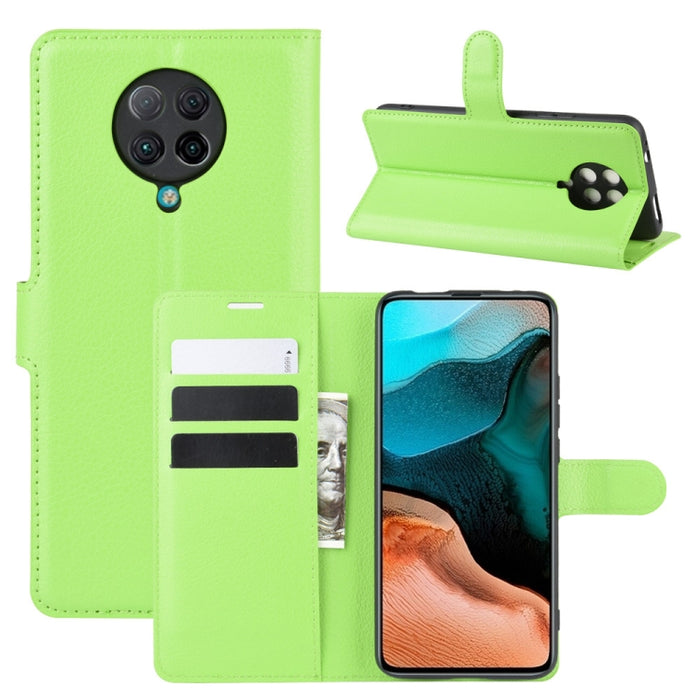 Para Xiaomi Redmi K30 Pro Litchi Texture Funda protectora con tapa horizontal con soporte y ranuras para tarjetas y billetera, For Redmi K30 Pro