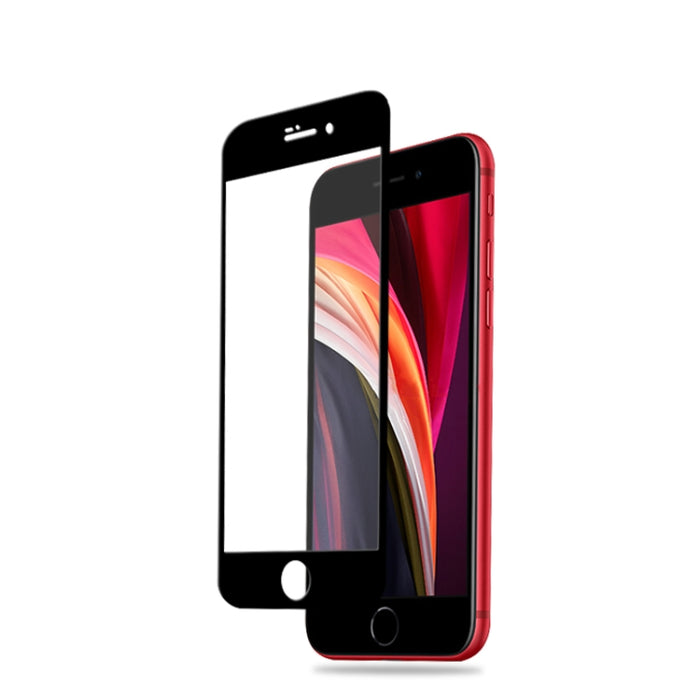 Para iPhone SE 2020 mocolo 0,33 mm 9H 2.5D Película de vidrio templado con pegamento completo