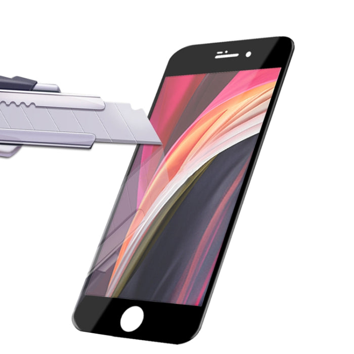 Para iPhone SE 2020 mocolo 0,33 mm 9H 2.5D Película de vidrio templado con pegamento completo