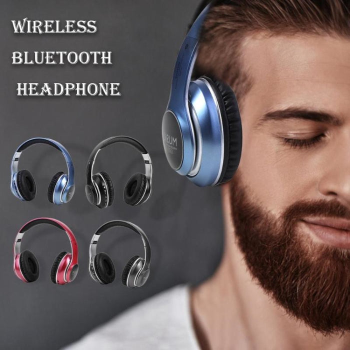 VJ033 Actualización multifunción Bluetooth 5.0 Auriculares Estéreo Inalámbrico LED Micrófono Radio FM Auriculares