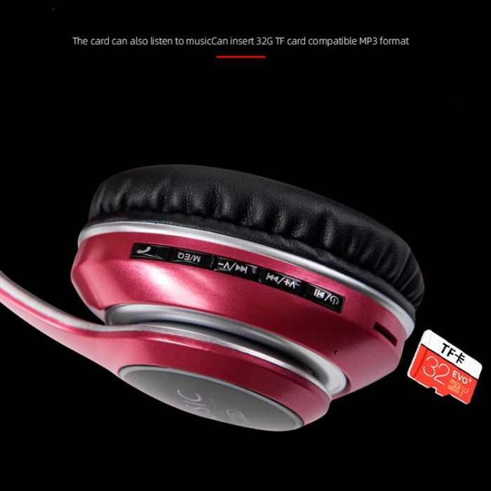 VJ033 Actualización multifunción Bluetooth 5.0 Auriculares Estéreo Inalámbrico LED Micrófono Radio FM Auriculares