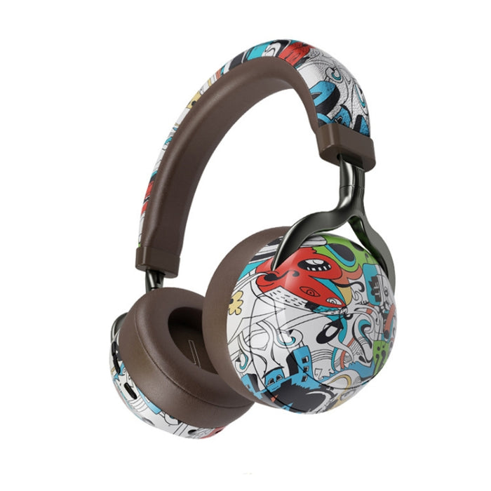 VJ086 Graffiti Auriculares Deportes inalámbricos Bluetooth Auriculares Transferencia de agua Auriculares con impresión en color, Soporte TF, FM