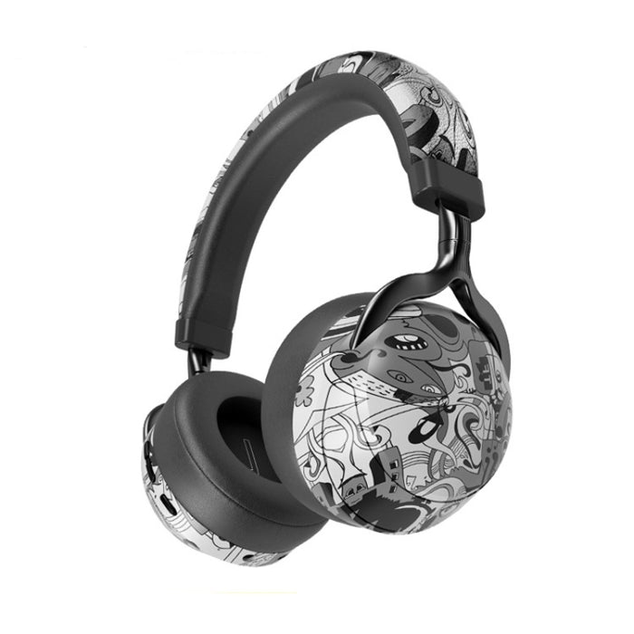 VJ086 Graffiti Auriculares Deportes inalámbricos Bluetooth Auriculares Transferencia de agua Auriculares con impresión en color, Soporte TF, FM