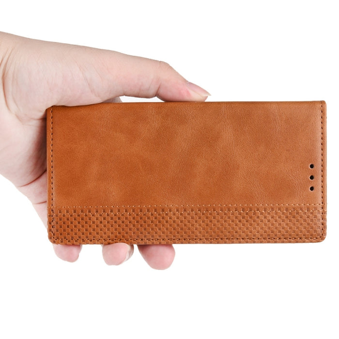 Para iPhone SE (2020) Funda de cuero con tapa horizontal con textura de caballo loco retro con hebilla magnética, con soporte, ranuras para tarjetas y marco de fotos, For iPhone SE 2022 / SE 2020