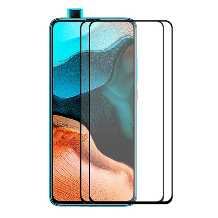 2 PCS ENKAY Hat-Prince Full Glue 0.26mm 9H 2.5D Película de cobertura total de vidrio templado, For Xiaomi Redmi K30/K30 Pro, For Xiaomi Redmi Note 9/Note 9 Pro