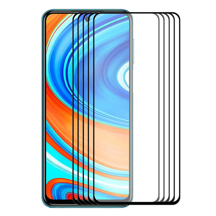 5 PCS ENKAY Hat-Prince Full Glue 0.26mm 9H 2.5D Película de cobertura total de vidrio templado, For Xiaomi Redmi K30/K30 Pro, For Xiaomi Redmi Note 9/Note 9 Pro