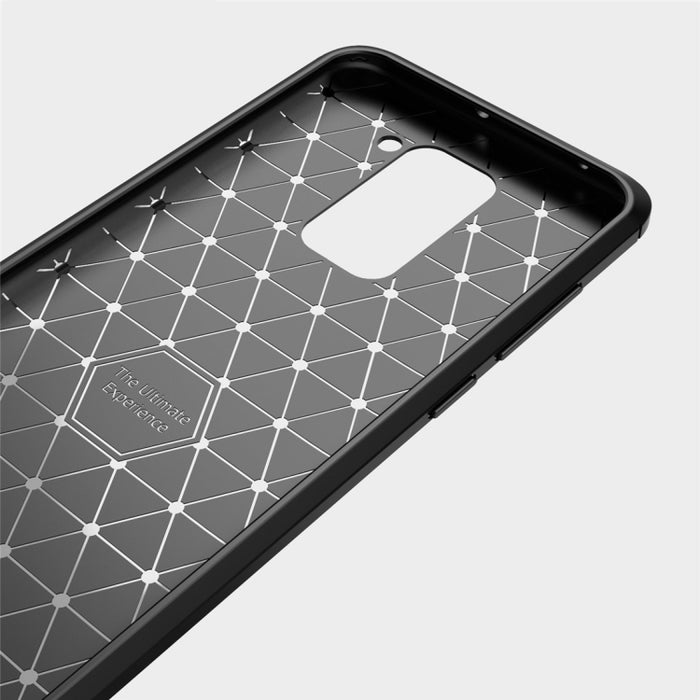 Para XiaomiRedmi Note9 Funda de TPU de fibra de carbono con textura cepillada, For Redmi Note 9