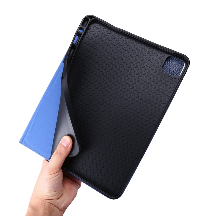 Flip horizontal TPU + funda protectora de cuero PU de tela con clip para tarjeta de presentación, For iPad Pro 11(2020)