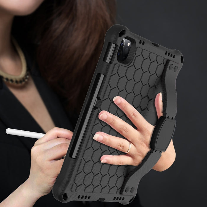 Diseño de nido de abeja EVA + PC Cáscara protectora plana anticaída de cuatro esquinas con correas, For iPad Pro 11 2020