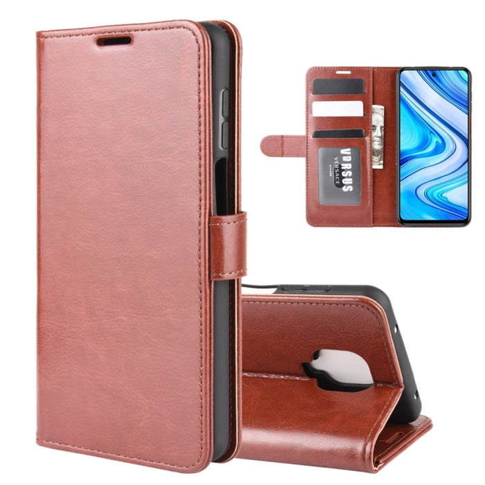 Para Xiaomi Redmi Note 9 Pro R64 Texture Funda de cuero con tapa horizontal única con soporte y ranuras para tarjetas y billetera y marco de fotos, For Xiaomi Redmi Note 9 Pro