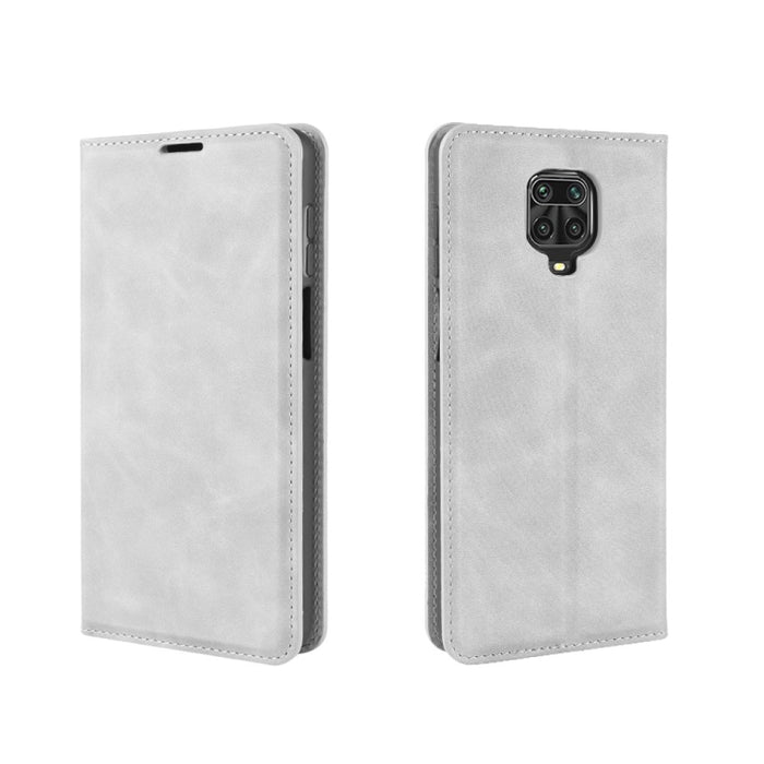 Para Xiaomi Redmi Note 9 Pro Estuche de cuero con succión magnética de negocios de piel retro con soporte, ranuras para tarjetas y billetera, For Redmi Note 9 Pro
