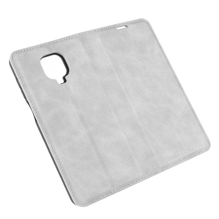 Para Xiaomi Redmi Note 9 Pro Estuche de cuero con succión magnética de negocios de piel retro con soporte, ranuras para tarjetas y billetera, For Redmi Note 9 Pro