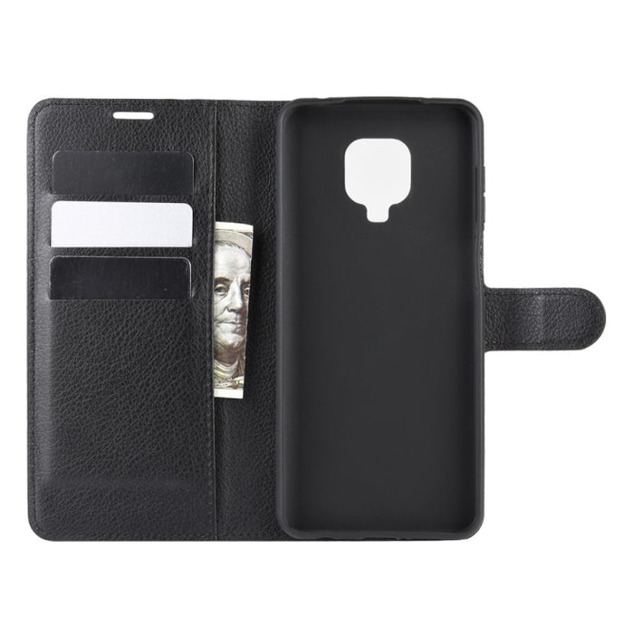 Para Xiaomi Redmi Note 9 Pro/Note 9S/Note 9 Pro Max Litchi Texture Funda protectora con tapa horizontal con soporte, ranuras para tarjetas y billetera, For Redmi Note 9 Pro