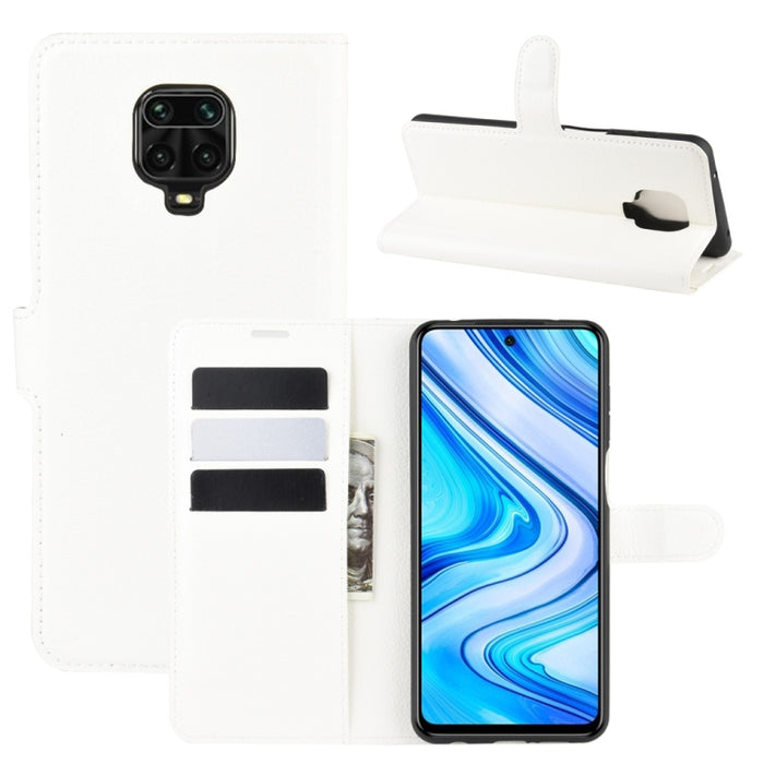 Para Xiaomi Redmi Note 9 Pro/Note 9S/Note 9 Pro Max Litchi Texture Funda protectora con tapa horizontal con soporte, ranuras para tarjetas y billetera, For Redmi Note 9 Pro