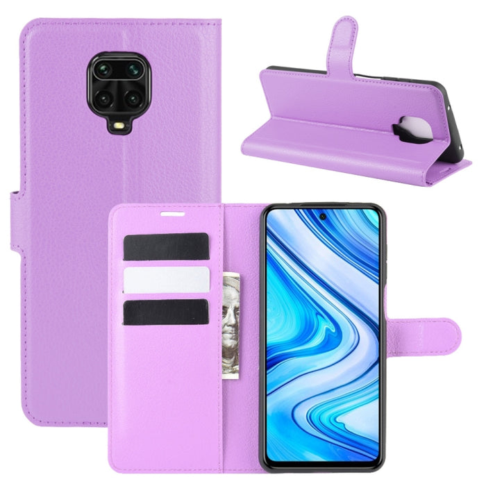 Para Xiaomi Redmi Note 9 Pro/Note 9S/Note 9 Pro Max Litchi Texture Funda protectora con tapa horizontal con soporte, ranuras para tarjetas y billetera, For Redmi Note 9 Pro