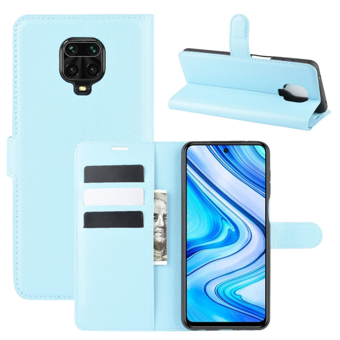 Para Xiaomi Redmi Note 9 Pro/Note 9S/Note 9 Pro Max Litchi Texture Funda protectora con tapa horizontal con soporte, ranuras para tarjetas y billetera, For Redmi Note 9 Pro