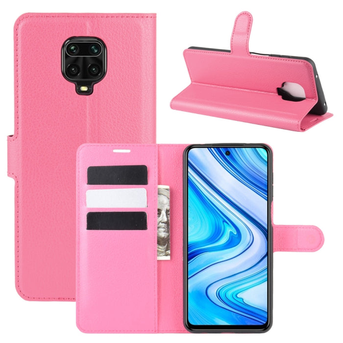Para Xiaomi Redmi Note 9 Pro/Note 9S/Note 9 Pro Max Litchi Texture Funda protectora con tapa horizontal con soporte, ranuras para tarjetas y billetera, For Redmi Note 9 Pro