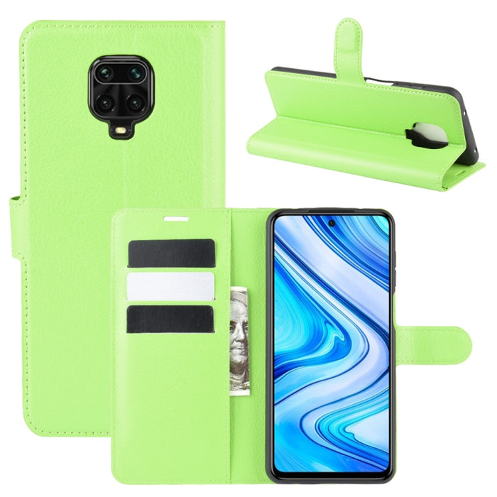 Para Xiaomi Redmi Note 9 Pro/Note 9S/Note 9 Pro Max Litchi Texture Funda protectora con tapa horizontal con soporte, ranuras para tarjetas y billetera, For Redmi Note 9 Pro