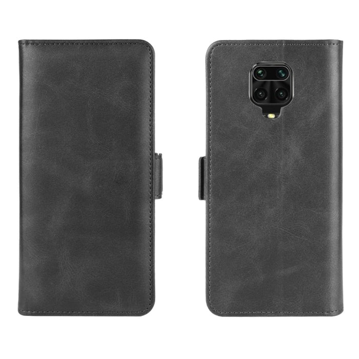Para Xiaomi Redmi Note 9 Pro Funda de cuero con tapa horizontal con hebilla magnética de doble cara con soporte, ranuras para tarjetas y billetera