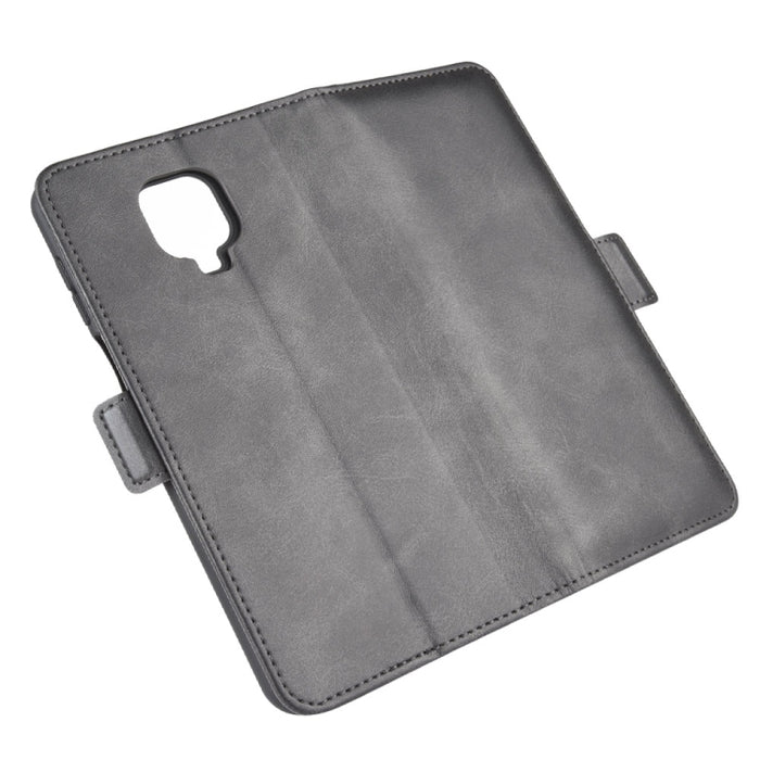 Para Xiaomi Redmi Note 9 Pro Funda de cuero con tapa horizontal con hebilla magnética de doble cara con soporte, ranuras para tarjetas y billetera