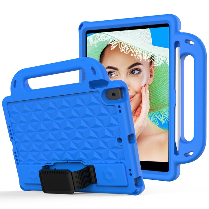 Funda protectora plana a prueba de caídas para niños de EVA con diseño de espalda de diamante con correa, For iPad 10.2 2021 / 2020 / 2019/ Pro 10.5
