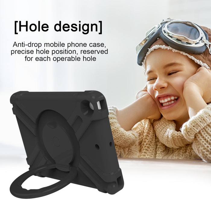 Para iPad 10.2 PC + Estuche combinado de silicona a prueba de golpes con soporte giratorio de 360 grados y manija, For iPad 10.2