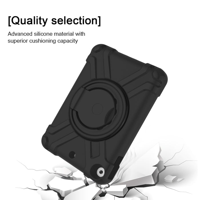 Para iPad 10.2 PC + Estuche combinado de silicona a prueba de golpes con soporte giratorio de 360 grados y manija, For iPad 10.2