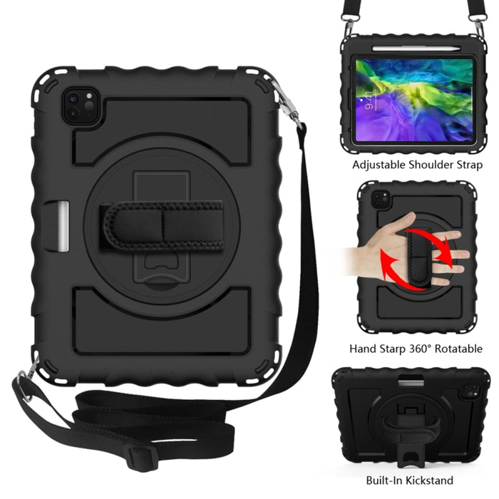 Para iPad Pro 11 (2020) PC + funda combinada de silicona a prueba de golpes con soporte y mango giratorios de 360 grados, For iPad Pro 11 (2020), For iPad Pro 11  (2020)